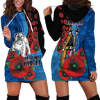 Canterbury-Bankstown Bulldogs ANZAC Personalised Hoodie Dress Lest We Forget Poppy Camo