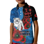 Canterbury-Bankstown Bulldogs ANZAC Personalised Kid Polo Shirt Lest We Forget Poppy Camo