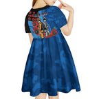 Canterbury-Bankstown Bulldogs ANZAC Personalised Kid Short Sleeve Dress Lest We Forget Poppy Camo