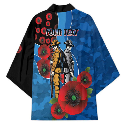 Canterbury-Bankstown Bulldogs ANZAC Personalised Kimono Lest We Forget Poppy Camo