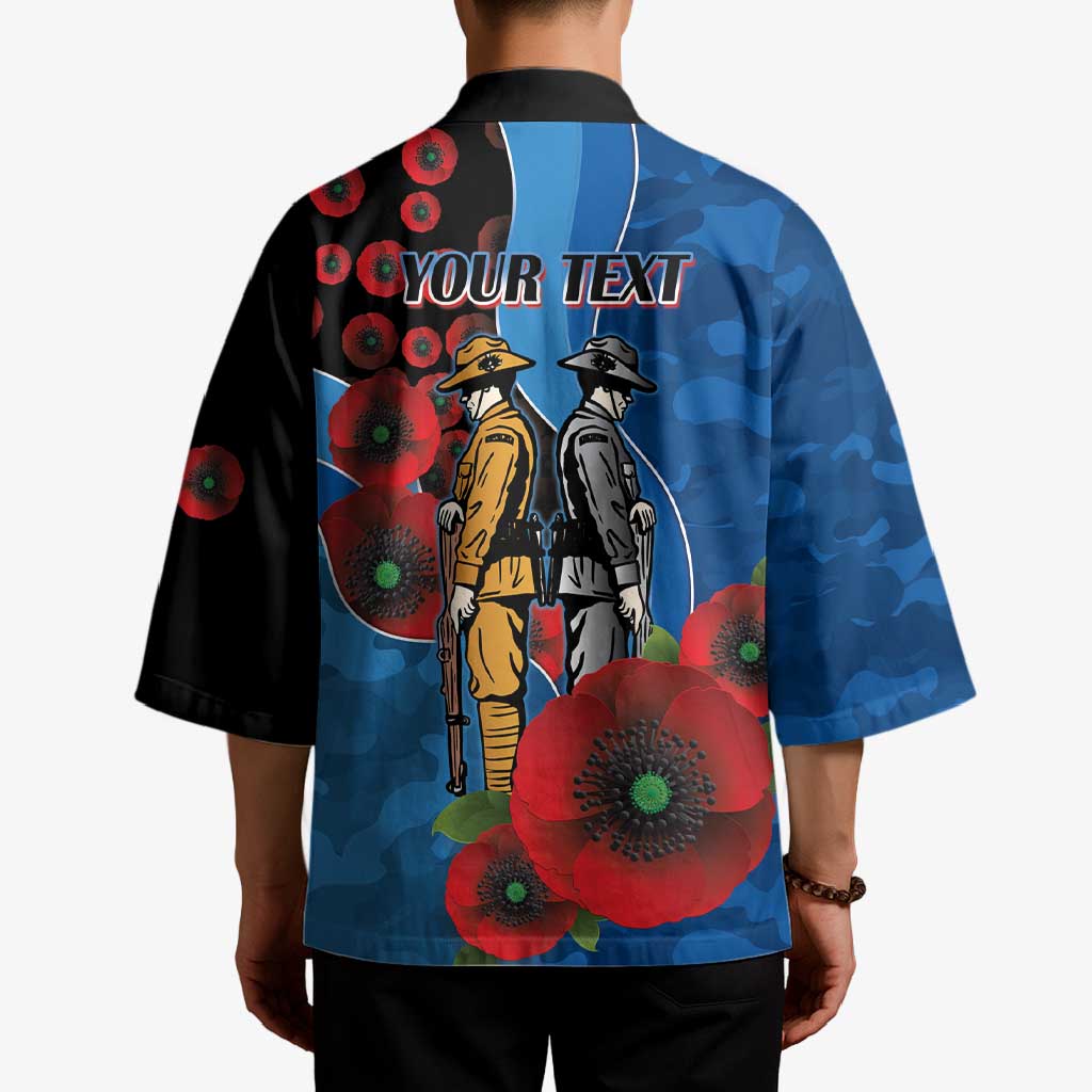 Canterbury-Bankstown Bulldogs ANZAC Personalised Kimono Lest We Forget Poppy Camo