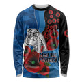 Canterbury-Bankstown Bulldogs ANZAC Personalised Long Sleeve Shirt Lest We Forget Poppy Camo