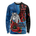 Canterbury-Bankstown Bulldogs ANZAC Personalised Long Sleeve Shirt Lest We Forget Poppy Camo