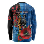 Canterbury-Bankstown Bulldogs ANZAC Personalised Long Sleeve Shirt Lest We Forget Poppy Camo
