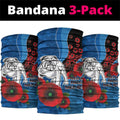Canterbury-Bankstown Bulldogs ANZAC Personalised Neck Gaiter Lest We Forget Poppy Camo