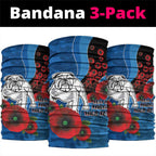 Canterbury-Bankstown Bulldogs ANZAC Personalised Neck Gaiter Lest We Forget Poppy Camo