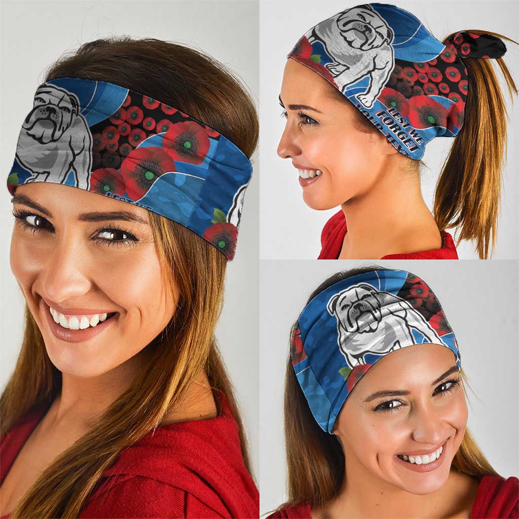 Canterbury-Bankstown Bulldogs ANZAC Personalised Neck Gaiter Lest We Forget Poppy Camo