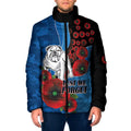 Canterbury-Bankstown Bulldogs ANZAC Personalised Padded Jacket Lest We Forget Poppy Camo