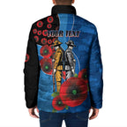 Canterbury-Bankstown Bulldogs ANZAC Personalised Padded Jacket Lest We Forget Poppy Camo