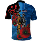 Canterbury-Bankstown Bulldogs ANZAC Personalised Polo Shirt Lest We Forget Poppy Camo