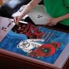 Canterbury-Bankstown Bulldogs ANZAC Personalised Puzzle Lest We Forget Poppy Camo