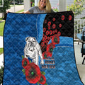 Canterbury-Bankstown Bulldogs ANZAC Personalised Quilt Lest We Forget Poppy Camo