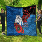 Canterbury-Bankstown Bulldogs ANZAC Personalised Quilt Lest We Forget Poppy Camo