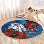 Canterbury-Bankstown Bulldogs ANZAC Personalised Round Carpet Lest We Forget Poppy Camo
