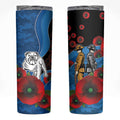 Canterbury-Bankstown Bulldogs ANZAC Personalised Skinny Tumbler Lest We Forget Poppy Camo