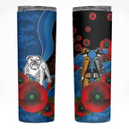 Canterbury-Bankstown Bulldogs ANZAC Personalised Skinny Tumbler Lest We Forget Poppy Camo