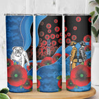 Canterbury-Bankstown Bulldogs ANZAC Personalised Skinny Tumbler Lest We Forget Poppy Camo