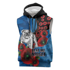 Canterbury-Bankstown Bulldogs ANZAC Personalised Sleeveless Zip Hoodie Lest We Forget Poppy Camo
