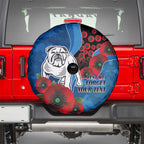 Canterbury-Bankstown Bulldogs ANZAC Personalised Spare Tire Cover Lest We Forget Poppy Camo