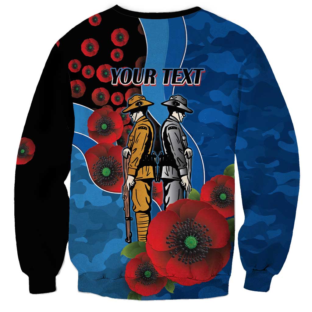 Canterbury-Bankstown Bulldogs ANZAC Personalised Sweatshirt Lest We Forget Poppy Camo