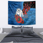 Canterbury-Bankstown Bulldogs ANZAC Personalised Tapestry Lest We Forget Poppy Camo