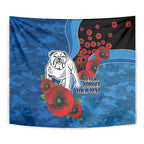 Canterbury-Bankstown Bulldogs ANZAC Personalised Tapestry Lest We Forget Poppy Camo