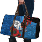 Canterbury-Bankstown Bulldogs ANZAC Personalised Travel Bag Lest We Forget Poppy Camo