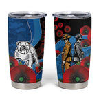 Canterbury-Bankstown Bulldogs ANZAC Personalised Tumbler Cup Lest We Forget Poppy Camo
