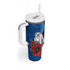 Canterbury-Bankstown Bulldogs ANZAC Personalised Tumbler With Handle Lest We Forget Poppy Camo