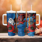 Canterbury-Bankstown Bulldogs ANZAC Personalised Tumbler With Handle Lest We Forget Poppy Camo