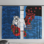 Canterbury-Bankstown Bulldogs ANZAC Personalised Window Curtain Lest We Forget Poppy Camo