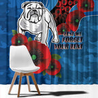 Canterbury-Bankstown Bulldogs ANZAC Personalised Window Curtain Lest We Forget Poppy Camo