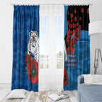 Canterbury-Bankstown Bulldogs ANZAC Personalised Window Curtain Lest We Forget Poppy Camo
