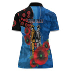 Canterbury-Bankstown Bulldogs ANZAC Personalised Women Polo Shirt Lest We Forget Poppy Camo