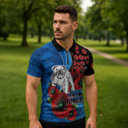 Canterbury-Bankstown Bulldogs ANZAC Personalised Zipper Polo Shirt Lest We Forget Poppy Camo