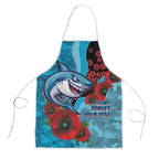 Cronulla-Sutherland Sharks ANZAC Personalised Apron Lest We Forget Poppy Camo