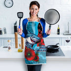Cronulla-Sutherland Sharks ANZAC Personalised Apron Lest We Forget Poppy Camo