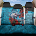 Cronulla-Sutherland Sharks ANZAC Personalised Back Car Seat Cover Lest We Forget Poppy Camo