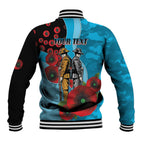 Cronulla-Sutherland Sharks ANZAC Personalised Baseball Jacket Lest We Forget Poppy Camo