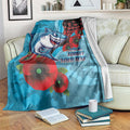 Cronulla-Sutherland Sharks ANZAC Personalised Blanket Lest We Forget Poppy Camo