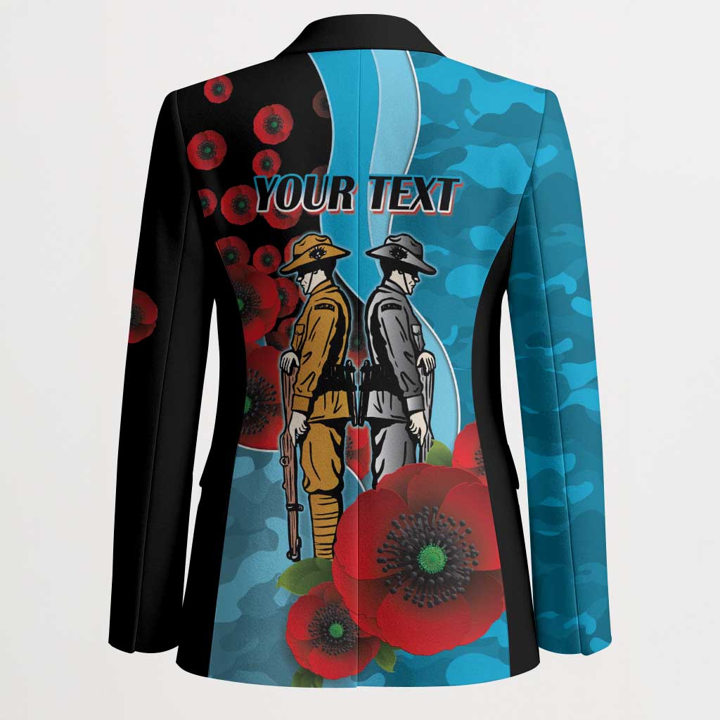 Cronulla-Sutherland Sharks ANZAC Personalised Blazer Lest We Forget Poppy Camo