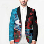 Cronulla-Sutherland Sharks ANZAC Personalised Blazer Lest We Forget Poppy Camo