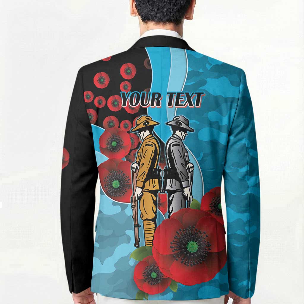 Cronulla-Sutherland Sharks ANZAC Personalised Blazer Lest We Forget Poppy Camo