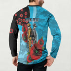 Cronulla-Sutherland Sharks ANZAC Personalised Button Sweatshirt Lest We Forget Poppy Camo