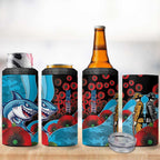 Cronulla-Sutherland Sharks ANZAC Personalised 4 in 1 Can Cooler Tumbler Lest We Forget Poppy Camo