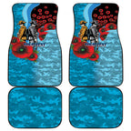 Cronulla-Sutherland Sharks ANZAC Personalised Car Mats Lest We Forget Poppy Camo