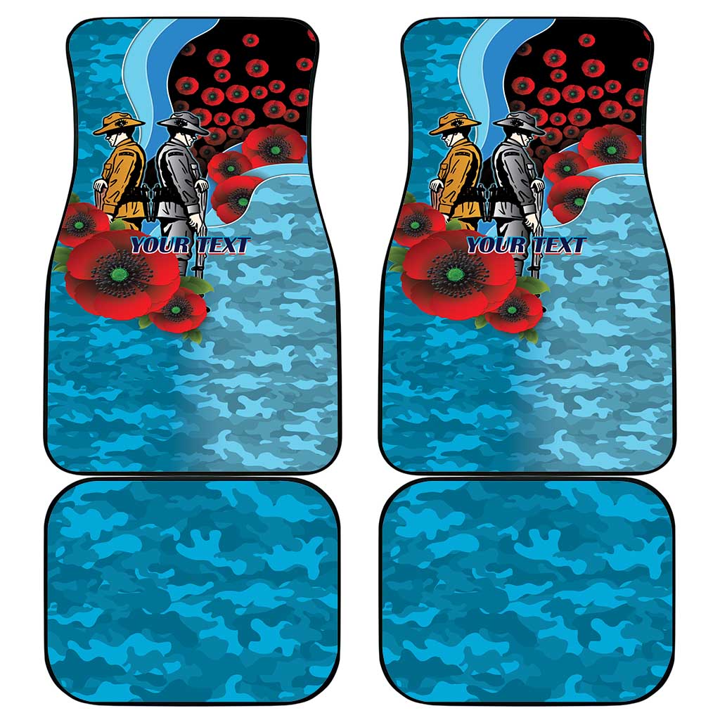 Cronulla-Sutherland Sharks ANZAC Personalised Car Mats Lest We Forget Poppy Camo