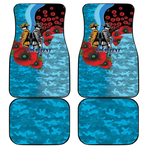 Cronulla-Sutherland Sharks ANZAC Personalised Car Mats Lest We Forget Poppy Camo