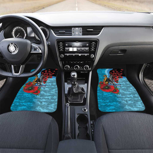 Cronulla-Sutherland Sharks ANZAC Personalised Car Mats Lest We Forget Poppy Camo