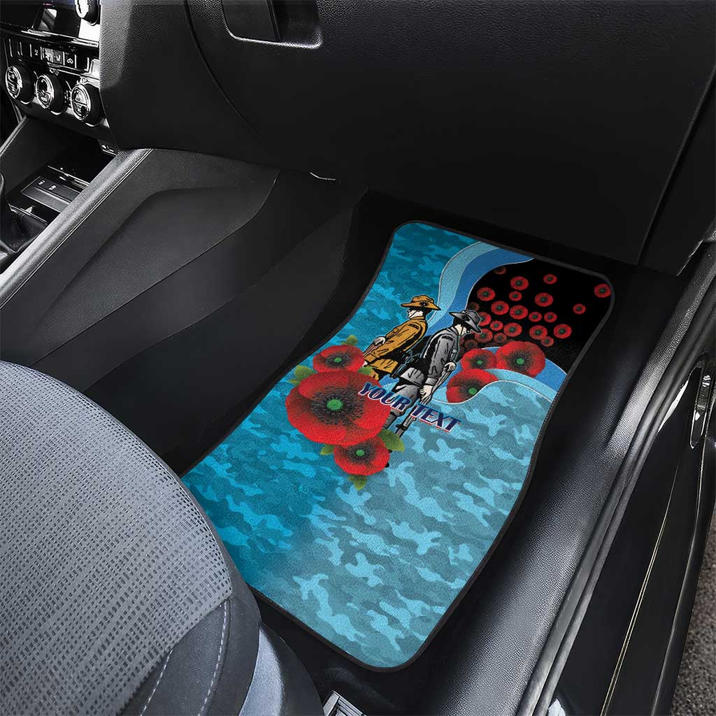 Cronulla-Sutherland Sharks ANZAC Personalised Car Mats Lest We Forget Poppy Camo